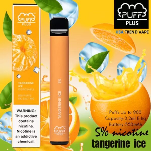 PUFF PLUS Tangerine Ice 800 puff